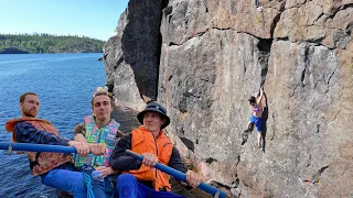 Скалолазание без страховки над водой!/ DWS climbing in Russia