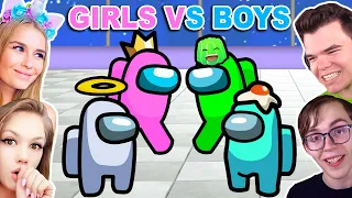 GIRLS Vs BOYS In Among us!