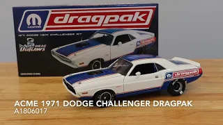 ACME 1971 Dodge Challenger 1:18 Scale Replica Diecat Model A1806017 at California Car Cover