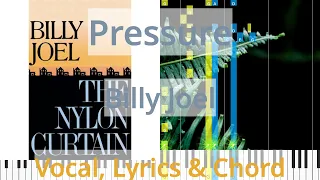 🎹Pressure, Chord & Lyrics, Billy Joel, Synthesia Piano