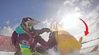 Vintage Ski-Doo Elan Sled Ride (Goes HORRIBLY Wrong)