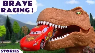 Dinosaurs for Kids with McQueen Toy Racing Stories