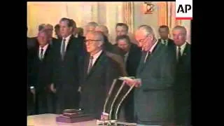 East German leader Erich Honecker deposed