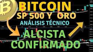 ANÁLISIS TÉCNICO BITCOIN ACCIONES AMERICANAS SP500 Y ORO  TENDENCIA ALCISTA