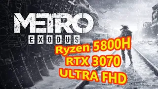 Test Laptop. Metro Exodus - Ultra Settings, FHD (Lenovo Legion 5, Ryzen 5800H, RTX 3070)