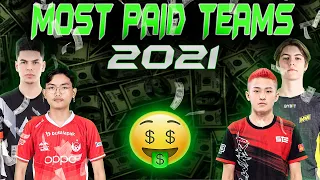 Highest Earning Global Teams Of 2021 | PUBG MOBILE Esports