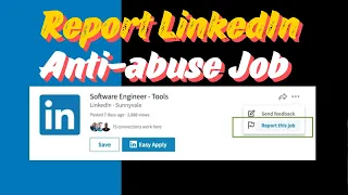 How to Report LinkedIn Job | Report LinkedIn Anti-abuse Job