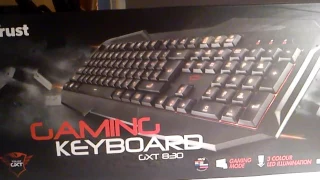 Unboxing Trust gaming keyboard gxt 830
