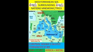 Trick to Remember countries touching Mediterranean Sea in less than 1 Minute | UPSC Prelims |OnlyIAS