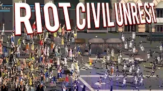 PROTESTERS VS POLICE! RIOT SIMULATOR! MASSIVE POLICE ARMY  - RIOT CIVIL UNREST GAMEPLAY