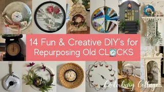14 Fun & Creative DIY’s for Repurposing/Upcycling Old Clocks