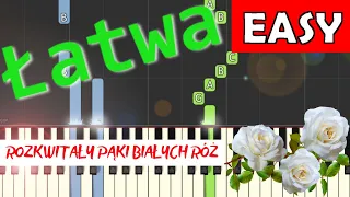 🎹 Białe róże (pieśń patriotyczna) - Piano Tutorial (łatwa wersja) 🎵 NUTY W OPISIE 🎼