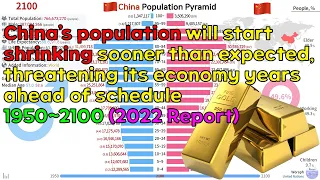 China Population History & Projection by Pyramid (1950~2100)