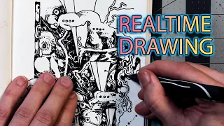 REALTIME Drawing in my Sketchbook (1 hour!)