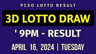 3D LOTTO RESULT 9PM DRAW April 16, 2024 PCSO SWERTRES LOTTO RESULT TODAY 3RD DRAW EVENING