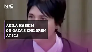 Adila Hassim holds back tears at the ICJ when talking about Gaza children