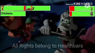 Chicken Run (2000) Final Battle (3/4) with healthbars (Edited By Healthbars)