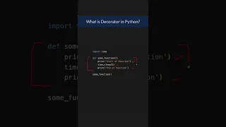 What is Decorator in Python? | Interview Question | Python Tip