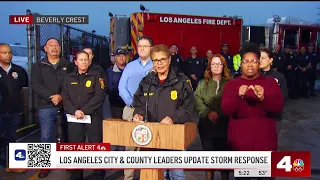 LA city and county leaders update on storm response