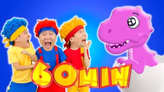 Dino Stomp, Jump & Dance | Mega Compilation | D Billions Kids Songs