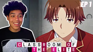 MY FIRST TIME WATCHING CLASSROOM OF THE ELITE (Classroom of the Elite Episode 1 Reaction)