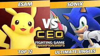 CEO 2021 Top 12 - Sonix (Sonic) Vs. ESAM (Pikachu) SSBU Ultimate Tournament