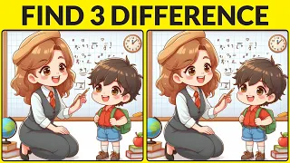 【Find & Spot the 3 Difference |TOO EASY? TOO HARD?! 】Find the Difference in These Images #205