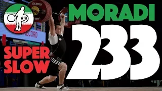 Sohrab Moradi 233kg Clean and Jerk 94kg World Record Super Slow Mo [4k]