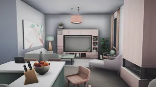 The Sims 4 Dream Home Decorator Pastel Apartment Stop Motion | 121 Hakim House | No CC