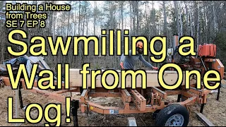 Building a House from Trees SE 7 EP 8 Sawmilling a Wall from One Log