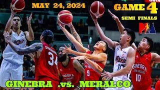 PBA Live GAME 4 SEMI Finals 2024 GINEBRA vs MERALCO May 24, 2024 PBA Schedule Today #pbagame #game4