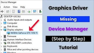 Graphics Driver Missing - How To Get Back Missing Dispaly Graphics Driver In Device Manager - 2022