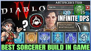 Diablo 4 - New Best INFINITE DPS Sorcerer Build - Season 4 Frozen Orb = OP - Skills & Gear Guide!