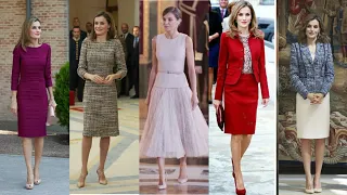 world's most beautiful and gorgeous Queen letizia's dresses style | Queen letizia dresses collection