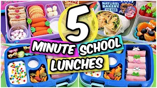 5 MINUTE DIY SCHOOL LUNCH IDEAS! (NO COOKING REQUIRED!) YUMMY & FAST!