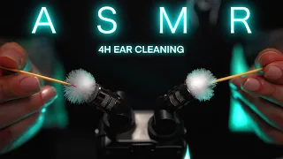 ASMR  Ear Cleaning Triggers for Sleep 4 Hours (No Talking)