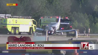 Plane makes hard landing at RDU due to equipment issue