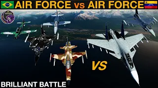 Brazil vs Venezuela: (F-5M, Gripen, AMX & Tucano) vs (Su-30 & F-16) (WarGames 192) | DCS