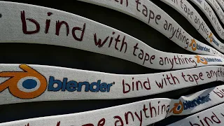 How to bind with textured tape any object in Blender?