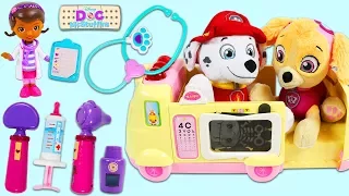 PAW PATROL Marshall Visits Doc McStuffins Toy Hospital!