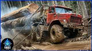 500 EXTREME Dangerous Biggest Wood Logging Truck