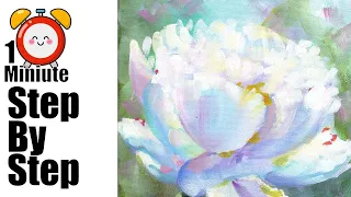 #shorts  White peony 🌺🌸🌼  PREVIEW  Easy Acrylic Tutorial Day 2   #AcrylicApril2022