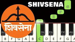 Shivsena Song 🏹 | Piano tutorial | Piano Notes | Piano Online #pianotimepass #shivsena