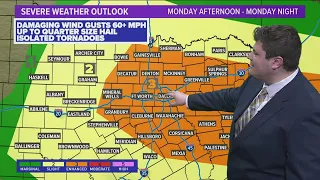 DFW weather: Enhanced risk of severe storms on Monday. Here's what that means