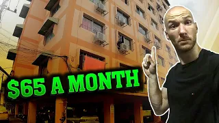 $65 a Month??!! Bangkok Apartment Tour and Cost of Living in Thailand 2023 🇹🇭
