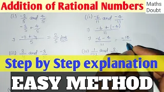 Addition of rational numbers | add the following rational numbers | maths doubt