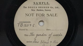 Lew Stone And His Band 'Garden Of Weed' 1934 Single Sided Promo 78 rpm