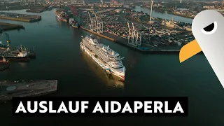 AIDAperla Auslauf (Shipspotting) ⚓️ Hamburg Hafen Live