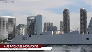 USS Michael Monsoor (DDG 1001) Outbound - October 4, 2021 - San Diego