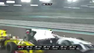 Robert Kubica overtake on Kamui Kobayashi Abu Dhabi GP 2010